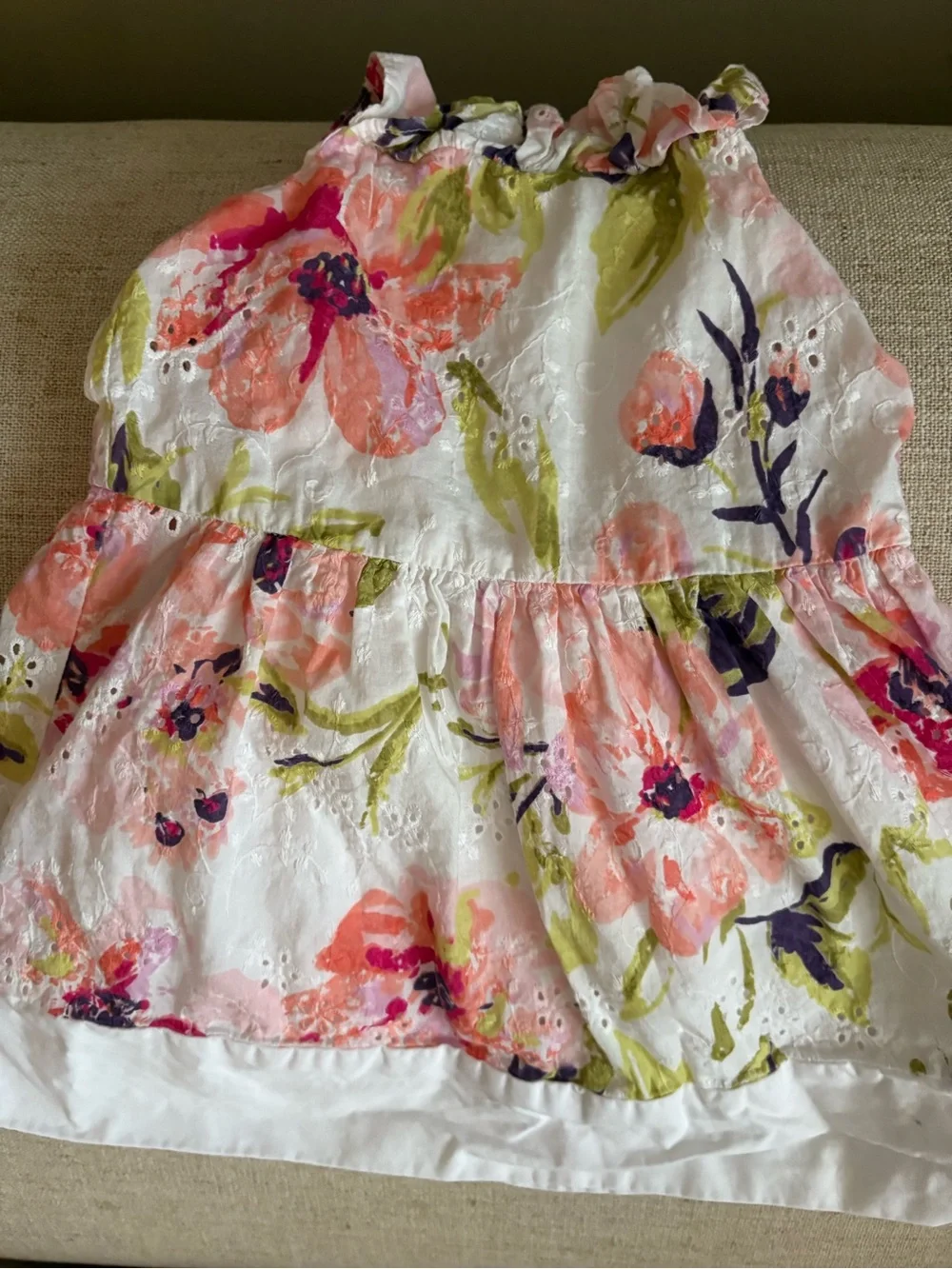 Gymboree 2- 2T Dresses Dark Grey Pink Polka Dot & White Floral Sundress